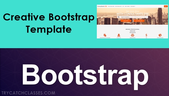 Creative Bootstrap Template With Free Source Code