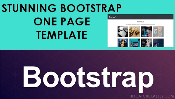 Stunning Bootstrap One Page Template Free Project