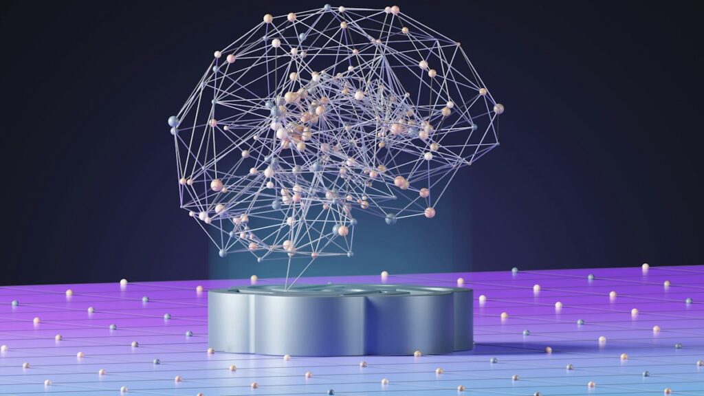 Abstract neural network sphere representing the Generative AI developer roadmap