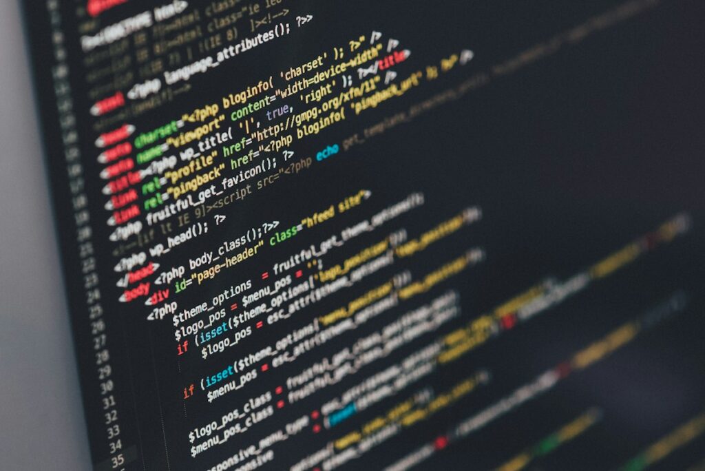 Source code on a monitor representing the skills on an LLM engineer roadmap