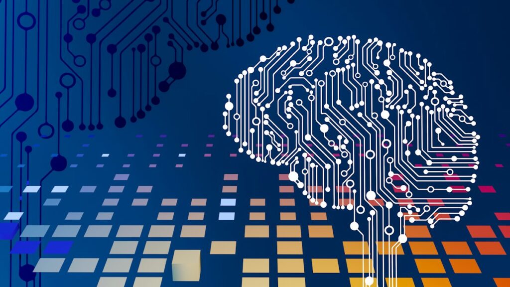 Abstract AI visual representing the choice between RAG and fine-tuning for LLM applications