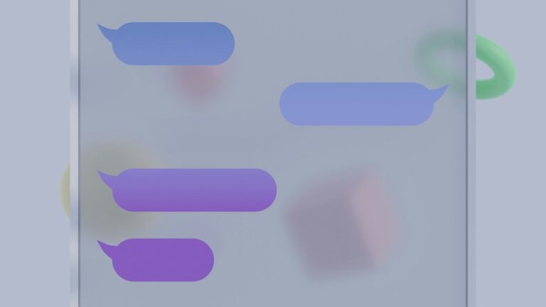 Chat speech bubbles representing a large language model generating conversational text